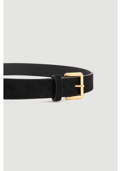 Kare Tokalı Suni Deri Kemer - Siyah fiyatları