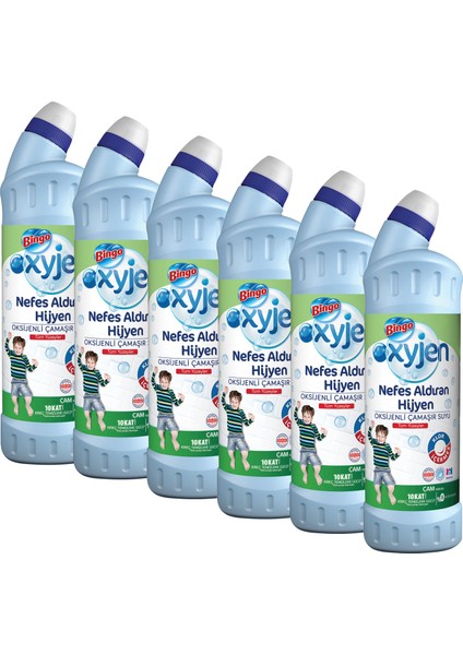 Oksijen Çamaşır Suyu 750 ml Ferahlatan Hijyen Ekonomi Paketi 6'lı fiyatları