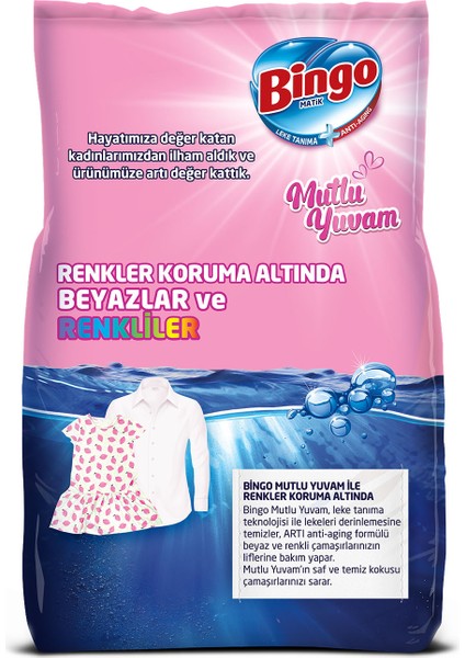 Matik 8 kg Mutlu Yuvam Renkliler ve Beyazlar Toz Çamaşır Deterjanı Ekonomi Paketi 2'li