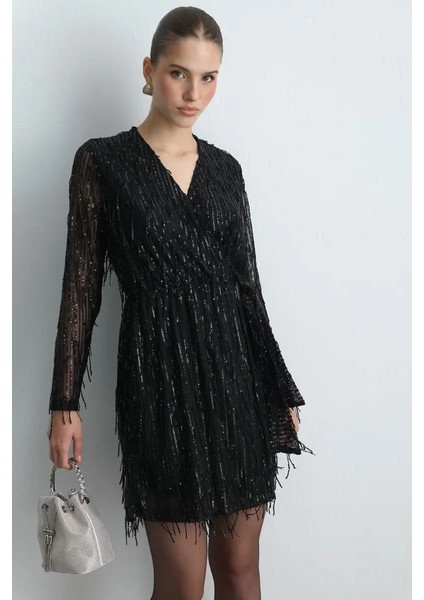 Metal Askılı Taş Işlemeli Abiye Çanta - Gümüş fiyatları