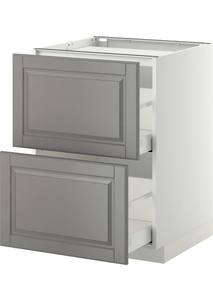 Ocak Alt Dolabı, Bodbyn Gri, 60X60 Cm, 2 Çekmeceli