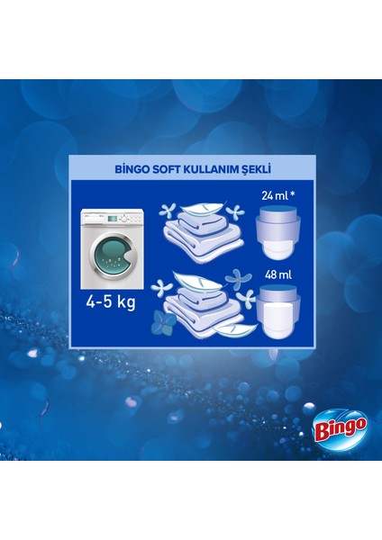Bingo Soft Konsantre Çamaşır Yumuşatıcısı Lilyum 1440 ml x 4 Adet