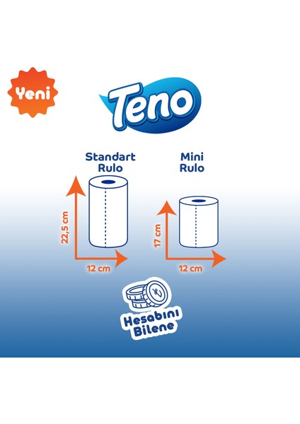 Mini Kağıt Havlu 24 Rulo (3 Rulo x 8 Paket)