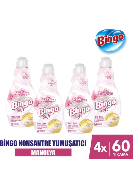 Soft Konsantre Çamaşır Yumuşatıcısı Manolya 1440 ml X 4 Adet