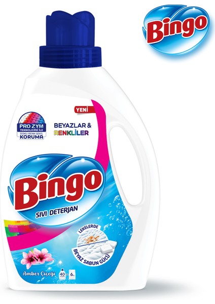 Sıvı Performans Çamaşır Deterjanı Amber Çiçeği 2600 ml 3lü