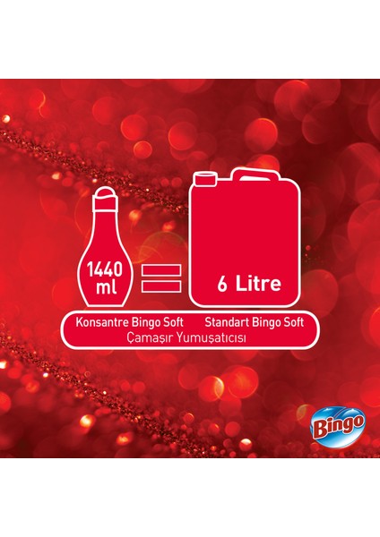 Soft Konsantre Çamaşır Yumuşatıcısı Lovely 1440 ml X 4 Adet