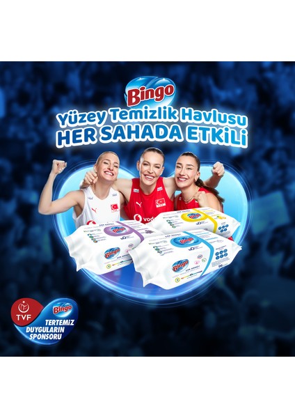 Pratik Yüzey Temizlik Havlusu Arap Sabunu Katkılı Lavanta 96X3 (288 Yaprak)