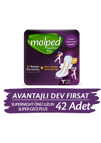 SUPERNIGHT ÖNÜ UZUN SUPER GECE PLUS AVANTAJLI DEV FIRSAT 42 ADET