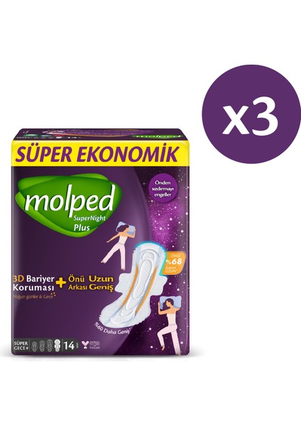 SUPERNIGHT ÖNÜ UZUN SUPER GECE PLUS AVANTAJLI DEV FIRSAT 42 ADET