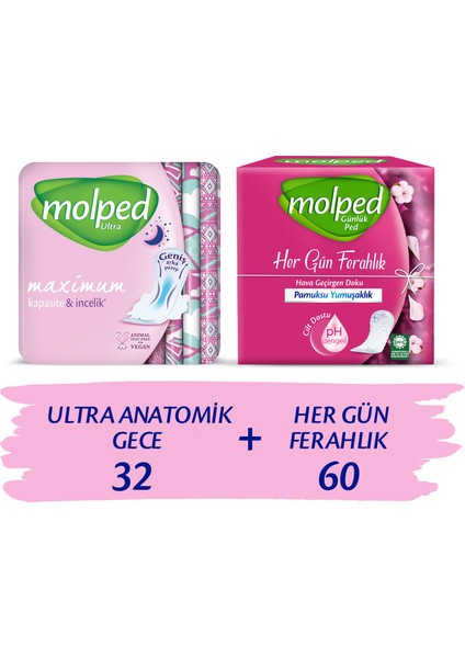 Ultra Anatomik 32'Li Gece + Her Gün Ferahlık 60'Lı