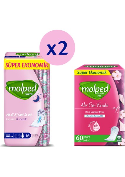 Ultra Anatomik 32'Li Gece + Her Gün Ferahlık 60'Lı