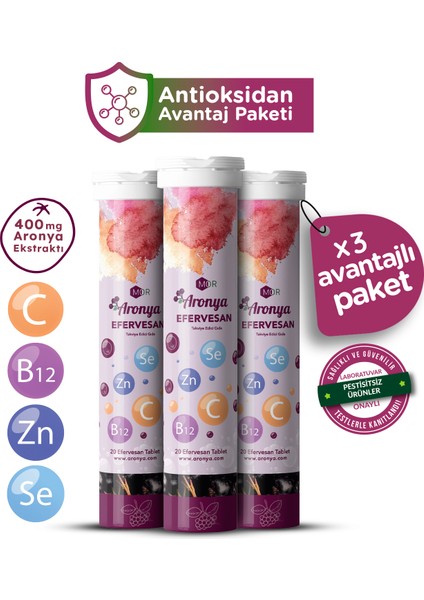 3'lü Efervesan 20 Tablet Paketi fiyatları