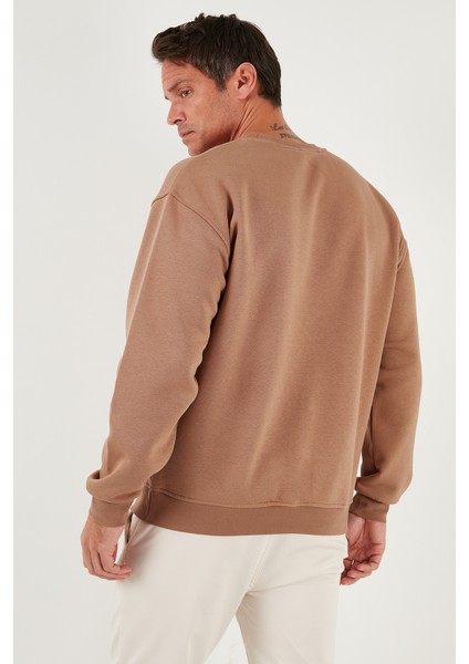 Regular Fit Bisiklet Yaka Pamuklu İçi Tüylü Yumuşak Şardonlu Sweat Erkek SWEAT 5905255