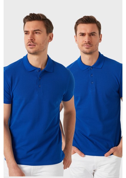 Pamuk Regular Fit Düğmeli 2'li Paket Polo Yaka T Shirt Erkek POLO YAKA T SHİRT 5902127S2 indirimleri
