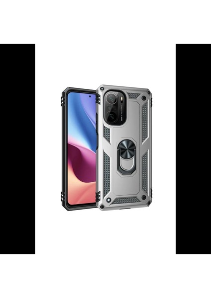 Xiaomi Poco F3 Kılıf Sofya Yüzüklü Silikon Kapak