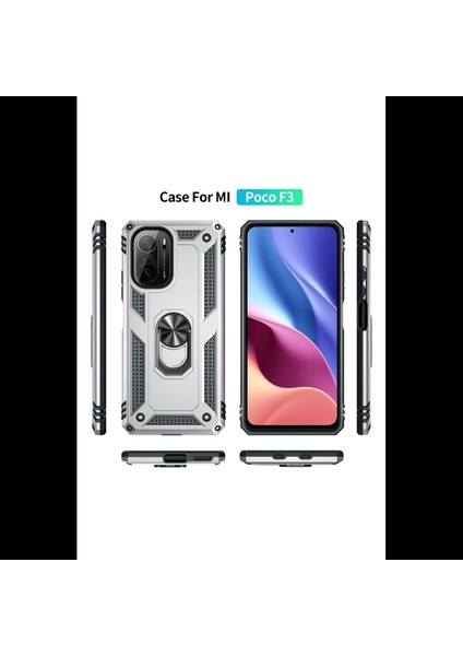 Xiaomi Poco F3 Kılıf Sofya Yüzüklü Silikon Kapak modelleri