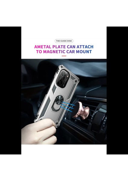 Xiaomi Poco F3 Kılıf Sofya Yüzüklü Silikon Kapak