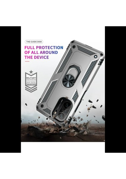 Xiaomi Poco F3 Kılıf Sofya Yüzüklü Silikon Kapak