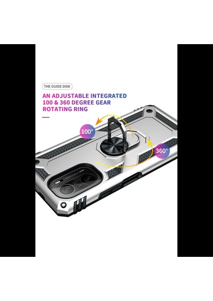 Xiaomi Poco F3 Kılıf Sofya Yüzüklü Silikon Kapak