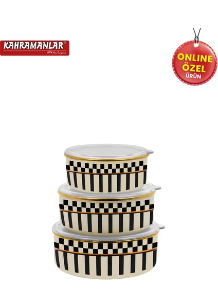 Prime Cream 3'lü Emaye Saklama Kabı fiyatları