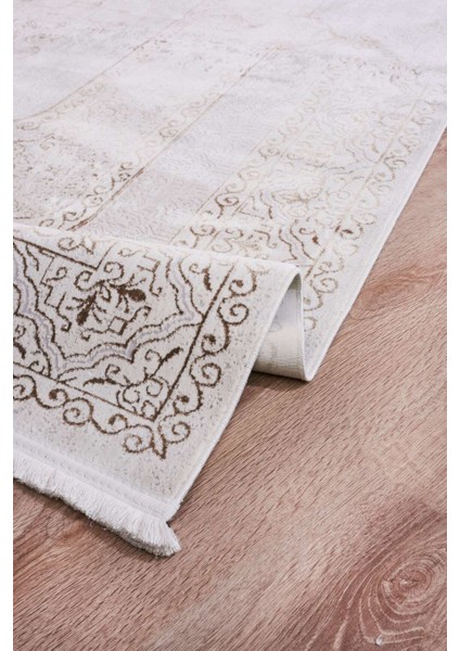 Riena 1122 Latte - Akrilik Polyester Halı | Kaymaz Tabanlı Dekoratif Halı fırsatları