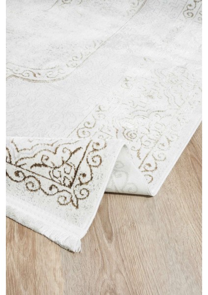 Riena 1122 Latte - Akrilik Polyester Halı | Kaymaz Tabanlı Dekoratif Halı