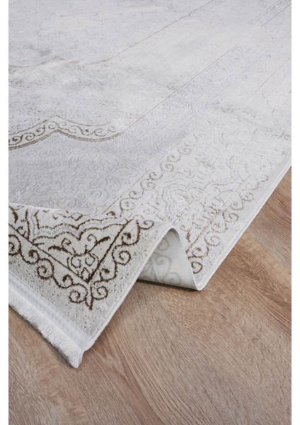 Riena 1122 Latte - Akrilik Polyester Halı | Kaymaz Tabanlı Dekoratif Halı