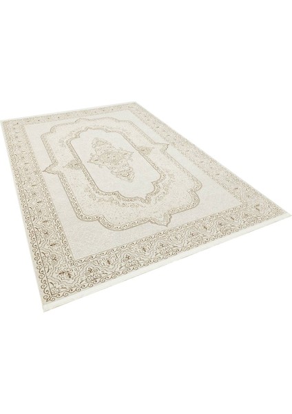 Riena 1122 Latte - Akrilik Polyester Halı | Kaymaz Tabanlı Dekoratif Halı