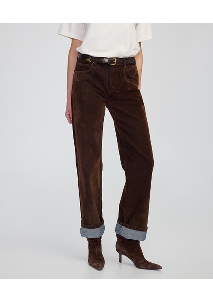 Flok Baskılı Wide Leg Fit Jean Pantolon IW6250018034041 modelleri