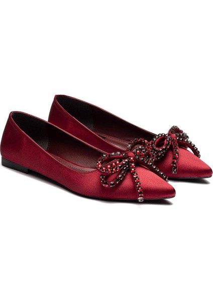 Kadın Taş Işlemeli Bağcık Detaylı Babet 2310