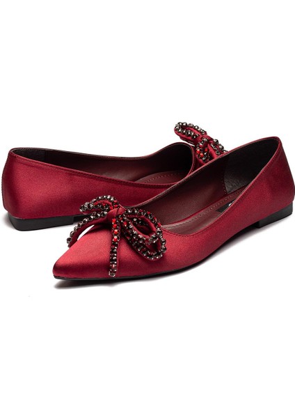 Kadın Taş Işlemeli Bağcık Detaylı Babet 2310 modelleri