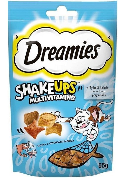 Shakeups Multivitaminli Deniz Ürünleri Kedi Ödül Maması 55 gr modelleri