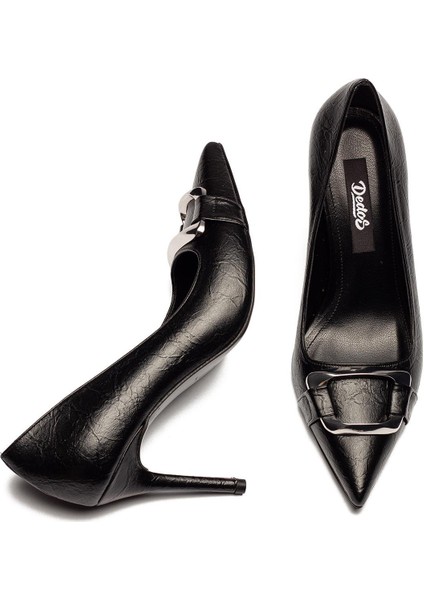 Metal Tokalı Yüksek Topuklu Kadın Abiye Ayakkabı 110 modelleri