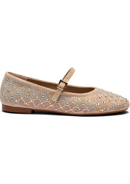 Kadın Renkli Taş Işlemeli Tokalı Babet 2040 fiyatları