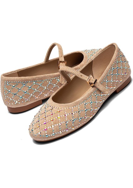 Kadın Renkli Taş Işlemeli Tokalı Babet 2040 modelleri