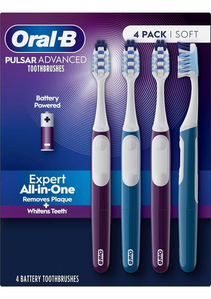 Pulsar Titreşimli Yumuşak Diş Fırçası 4lü Paket