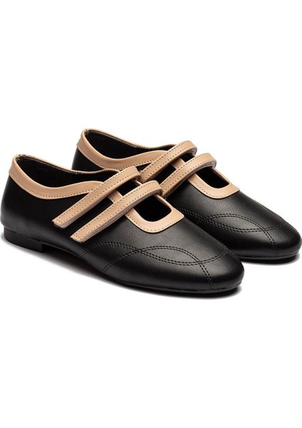 Kadın Cırtlı Bant Tokalı Deri Spor Babet 2010