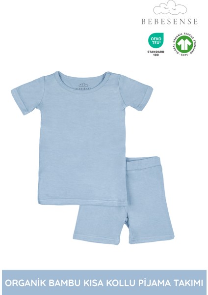 Organik Bambu Kısa Kollu Pijama Takımı – Yumuşak, Nefes Alabilen Kumaş