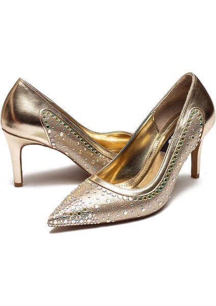 Özel Tasarım Taşlı Işleme Topuklu Kadın Abiye Ayakkabı 3025 fırsatları
