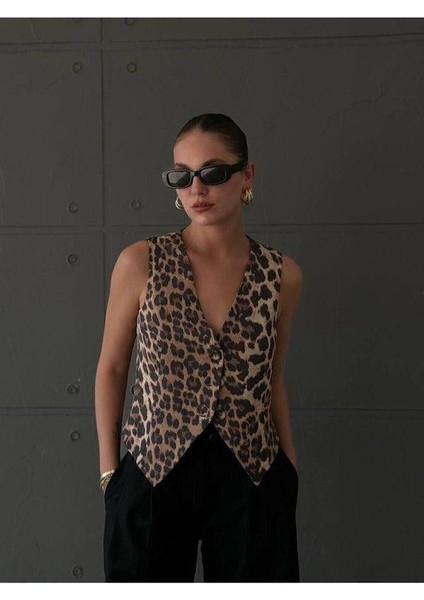 Leopar Desen Keten Yelek fiyatları