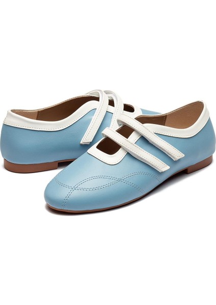 Kadın Cırtlı Bant Tokalı Deri Spor Babet 2010 modelleri