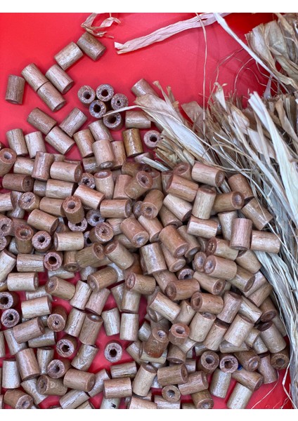 10 mm Kesme Boru Ahşap Boncuk (50 Gram 175 Adet) Delik Çapı 2 mm Makrome Tasarım Takı Bileklik modelleri