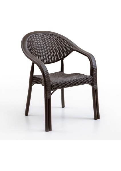 Bamboo 2'li Rattan Sandalye Kahve modelleri