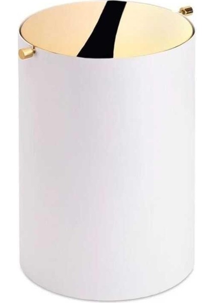 Çöp Kovası Beyaz/gold 3 Lt (BA4013 032 Al7-Gl)