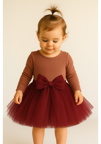 Kız Bebek Astarlı Önü Tokalı Beli Lastikli Kabarık Tütü Etek