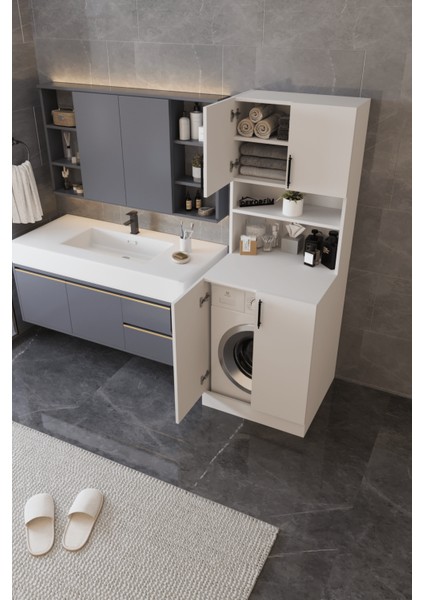 DF03101B Çamaşır Makine Dolabı Banyo Dolabı modelleri