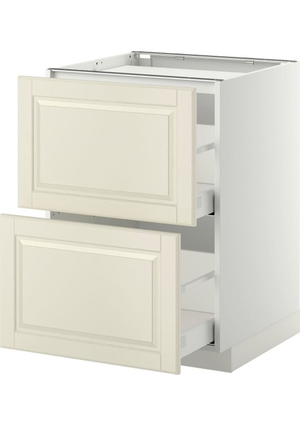 Ocak Alt Dolabı, Bodbyn Kırık Beyaz, 60X60 Cm, 2 Çekmeceli