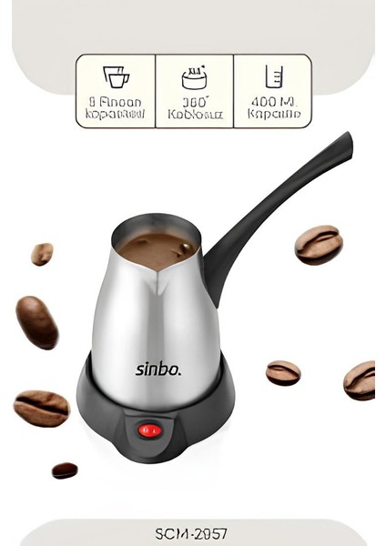 SCM-2957 Inox Elektrikli Cezve