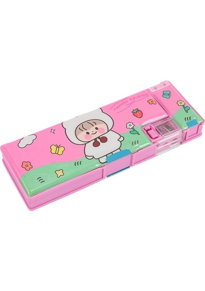 Erkek Çocukları, Ilkokul Öğrencileri Için Çok Işlevli Kırtasiye Kutusu, Düğme Mekanizması, Kızlar Için Kalem Kutusu, Yüksek Değerde Yeni - Çift Katmanlı, Sıradan Sevimli Kız (Yurt Dışından)