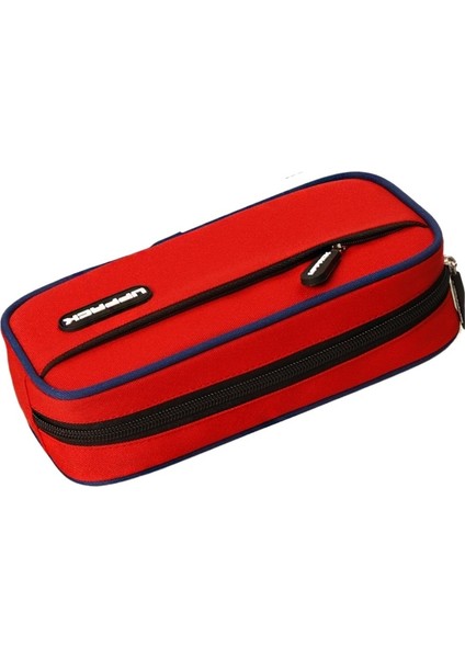 Yüksek Değerli Çift Katmanlı Kalem Kutusu Basit Kalem Kutusu Ilkokul Öğrencisi Kalem Kutusu Büyük Kapasiteli Kırmızı (Yurt Dışından)